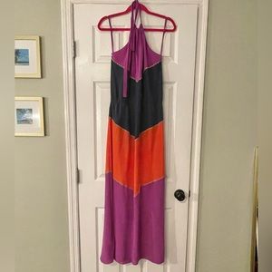 NWT BCBG Silk Colorblock Maxi - Sz M